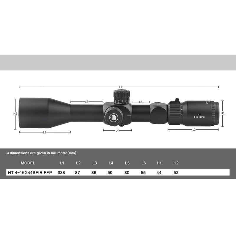 HT 4-16X44SFIR FFP Optics Scope - DiscoveryOpt Rifle Scopes-UK -
