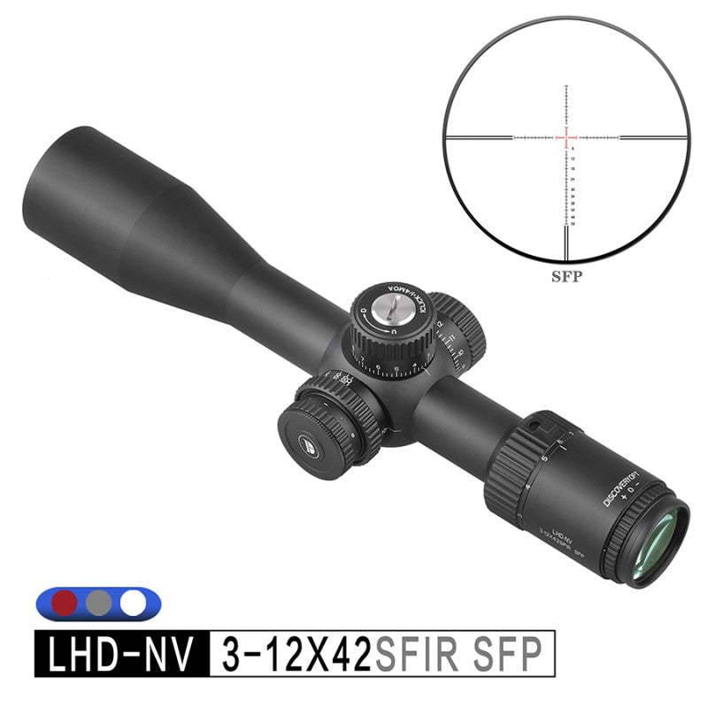 LHD 3-12X42SFIR SFP optics Scopes - DiscoveryOpt Rifle Scopes-UK -