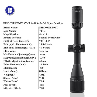 VT-R 4-16X40AOE HMD SFP IR-MIL protection cap optics Scopes - DiscoveryOpt Rifle Scopes-UK - Optics Scope