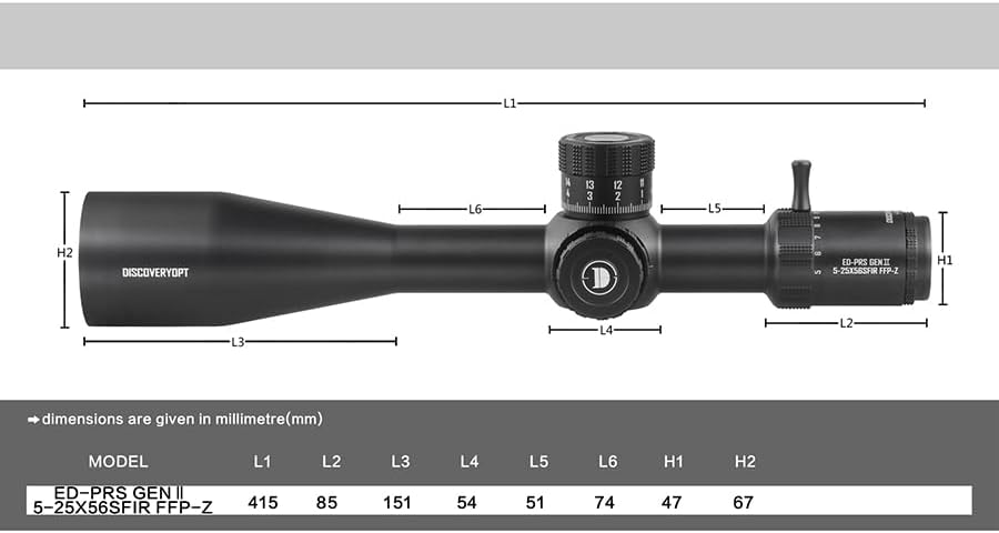 ED-PRS GEN2 5-25X56SFIR FFP-Z Optics Scopes