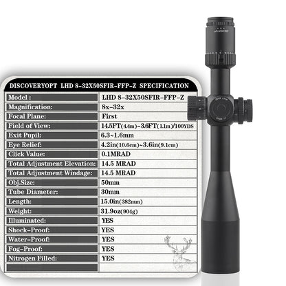 LHD 8-32X50SFIR FFP-Z optics Scopes