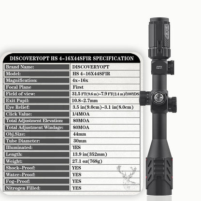 HS 4-16X44SFIR FFP optics Scopes