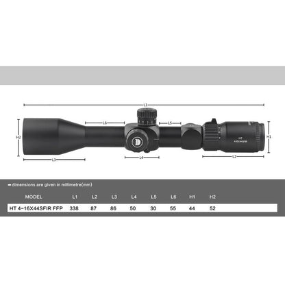 HT 4-16X44SFIR FFP Optics Scope - DiscoveryOpt Rifle Scopes-UK - 