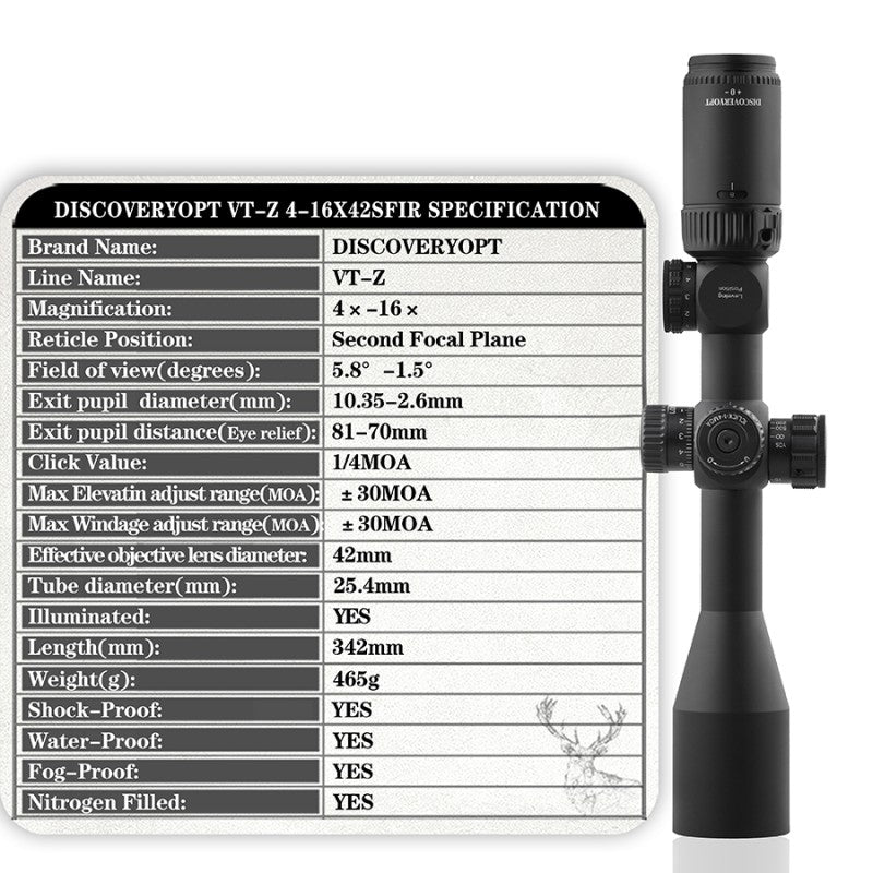 VT-Z 4-16X42SFIR optics Scopes - DiscoveryOpt Rifle Scopes-UK - 